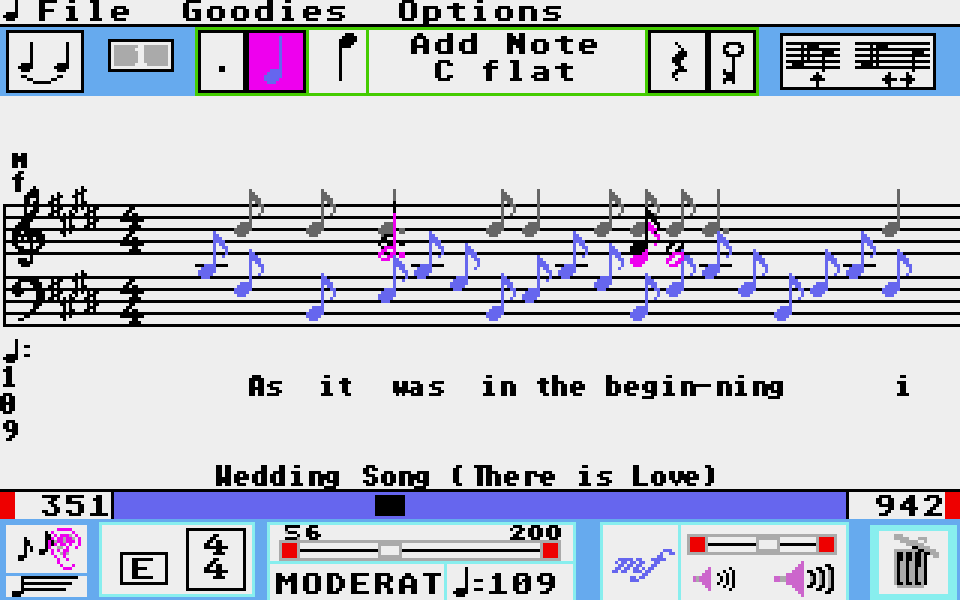 Music Studio Songs atari screenshot